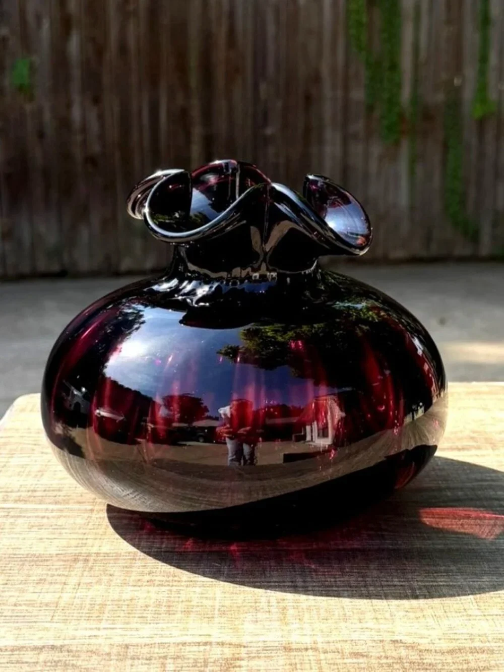 Vintage Amethyst Purple Hand Blown Art Glass 7